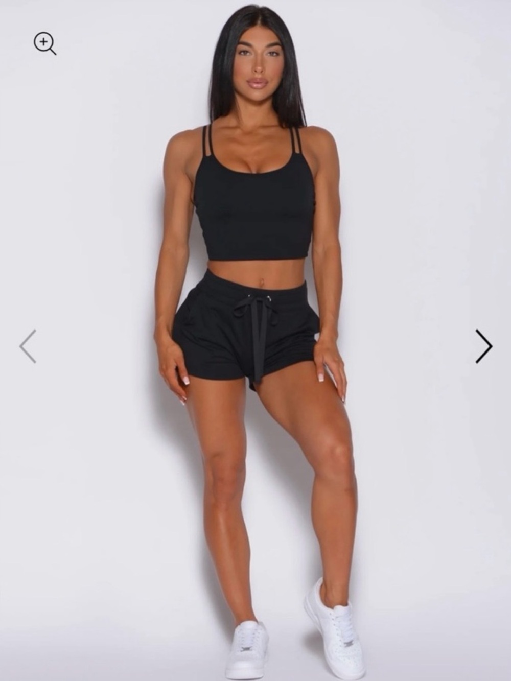 Bombshell Sportswear Black High Waist Women’s Shorts and matching top!